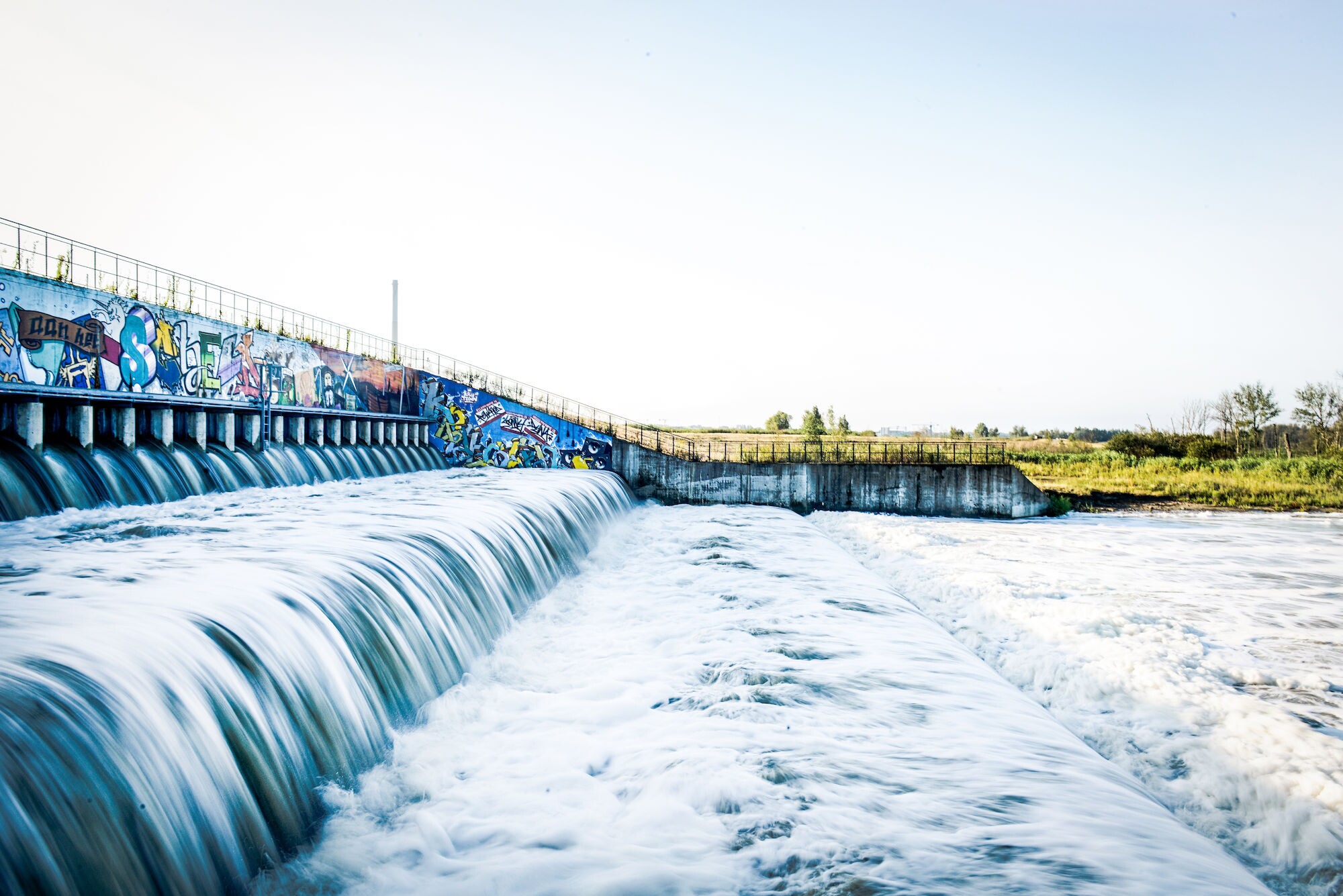 De watervallen in de Polders van Kruibeke (Waasland)