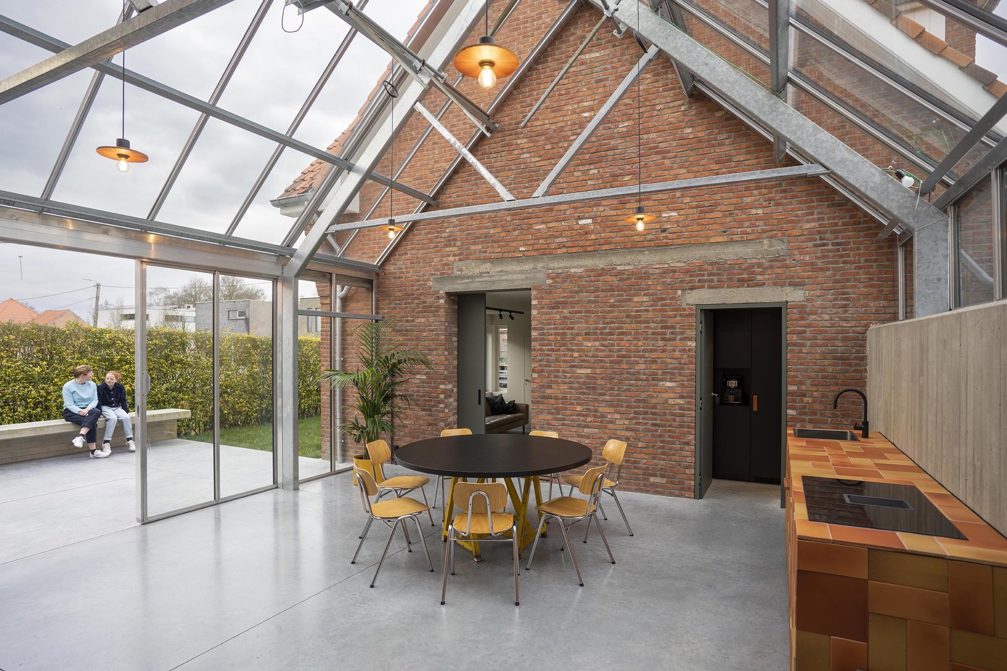 De leefserre in vakantiewoning Stek & Stoof in Sint-Pauwels in Sint-Gillis-Waas in het Waasland