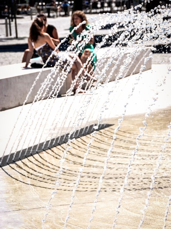De fonteinen op de markt van Lokeren (Waasland)